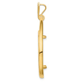 25 mm 14k Yellow Gold coin bezel pendant for Canadian $20 Maple Leaf — alternate view
