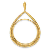 25 mm 14k Yellow Gold coin bezel pendant for Canadian $20 Maple Leaf — additional image