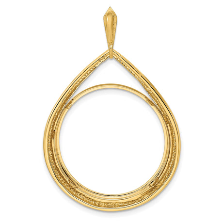 25 mm 14k Yellow Gold coin bezel pendant for Canadian $20 Maple Leaf — additional image