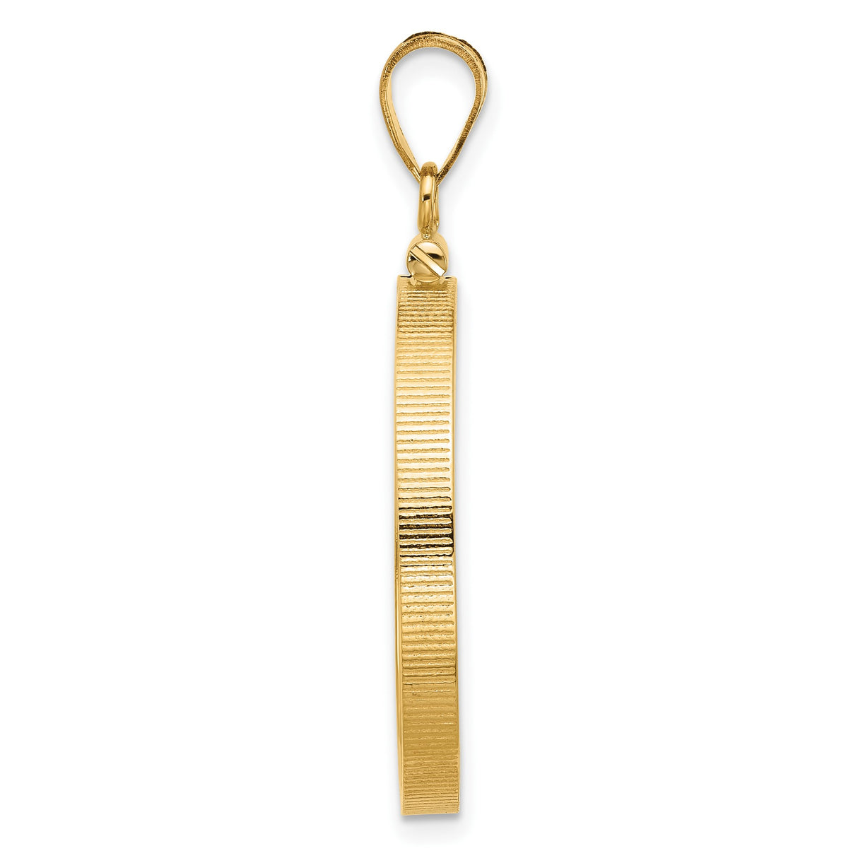 25 mm 14k Yellow Gold coin bezel pendant for Canadian $20 Maple Leaf — alternate view