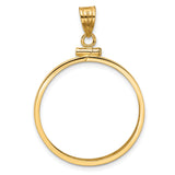 25 mm 14k Yellow Gold coin bezel pendant for Canadian $20 Maple Leaf — additional image