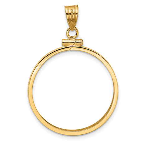 25 mm 14k Yellow Gold coin bezel pendant for Canadian $20 Maple Leaf — additional image