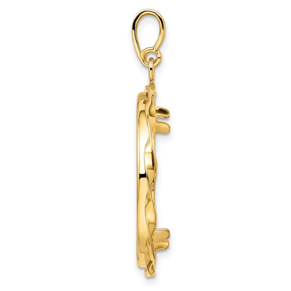 25 mm 14k Yellow Gold coin bezel pendant for Canadian $20 Maple Leaf — alternate view