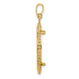 25 mm 14k Yellow Gold coin bezel pendant for Canadian $20 Maple Leaf — alternate view