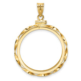 25 mm 14k Yellow Gold coin bezel pendant for Canadian $20 Maple Leaf — additional image
