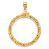 25 mm 14k Yellow Gold coin bezel pendant for Canadian $20 Maple Leaf — additional image