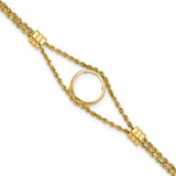14 mm 14k Yellow Gold coin bezel bracelet for Canadian $1 Maple Leaf