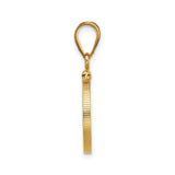 14 mm 14k Yellow Gold coin bezel pendant for Canadian $1 Maple Leaf — alternate view