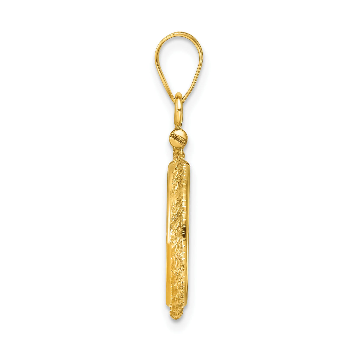 14 mm 14k Yellow Gold coin bezel pendant for Canadian $1 Maple Leaf — alternate view