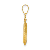 14 mm 14k Yellow Gold coin bezel pendant for Canadian $1 Maple Leaf — alternate view