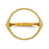 14 mm 14k Yellow Gold coin bezel ring for Canadian $1 Maple Leaf — additional image