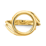 14 mm 14k Yellow Gold coin bezel ring for Canadian $1 Maple Leaf — additional image