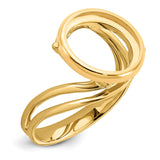 14 mm 14k Yellow Gold coin bezel ring for Canadian $1 Maple Leaf