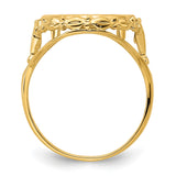 14 mm 14k Yellow Gold coin bezel ring for Canadian $1 Maple Leaf — alternate view