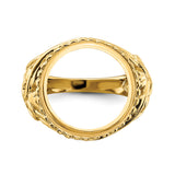 14 mm 14k Yellow Gold coin bezel ring for Canadian $1 Maple Leaf — additional image
