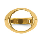 14 mm 14k Yellow Gold coin bezel ring for Canadian $1 Maple Leaf — additional image