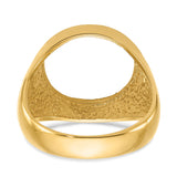 14 mm 14k Yellow Gold coin bezel ring for Canadian $1 Maple Leaf — additional image