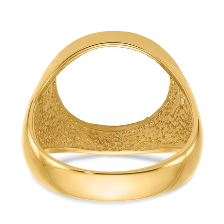 14 mm 14k Yellow Gold coin bezel ring for Canadian $1 Maple Leaf — additional image
