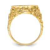 14 mm 14k Yellow Gold coin bezel ring for Canadian $1 Maple Leaf — alternate view