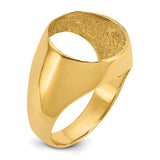 14 mm 14k Yellow Gold coin bezel ring for Canadian $1 Maple Leaf — additional image