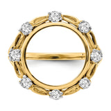 14 mm 14k Yellow Gold coin bezel ring for Canadian $1 Maple Leaf — additional image