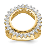 14 mm 14k Yellow Gold coin bezel ring for Canadian $1 Maple Leaf — additional image