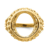 14 mm 14k Yellow Gold coin bezel ring for Canadian $1 Maple Leaf — additional image