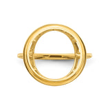 14 mm 14k Yellow Gold coin bezel ring for Canadian $1 Maple Leaf — additional image
