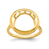 14 mm 14k Yellow Gold coin bezel ring for Canadian $1 Maple Leaf — additional image