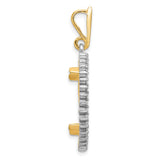 20 mm 14k Multi-Tone Gold coin bezel pendant for Canadian $10 Maple Leaf — alternate view