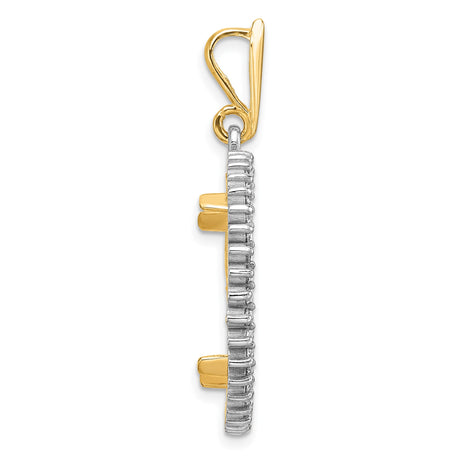 20 mm 14k Multi-Tone Gold coin bezel pendant for Canadian $10 Maple Leaf — alternate view