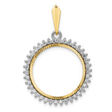 20 mm 14k Multi-Tone Gold coin bezel pendant for Canadian $10 Maple Leaf