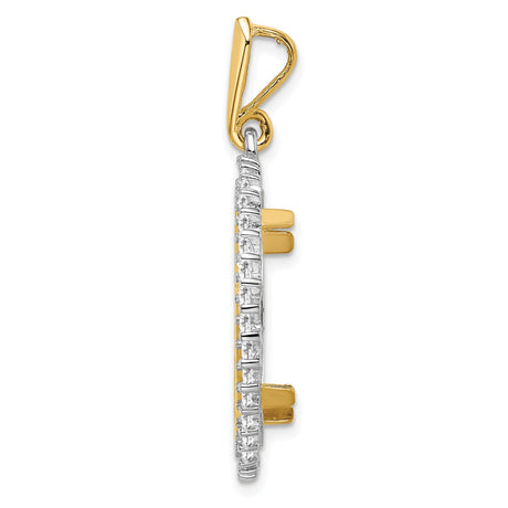 20 mm 14k Multi-Tone Gold coin bezel pendant for Canadian $10 Maple Leaf — alternate view