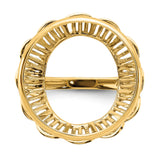 20 mm 14k Yellow Gold coin bezel ring for Canadian $10 Maple Leaf — additional image
