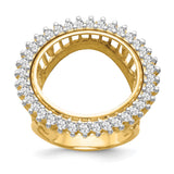 19 mm 14k Yellow Gold coin bezel ring for Canadian 1¢ Cent — additional image