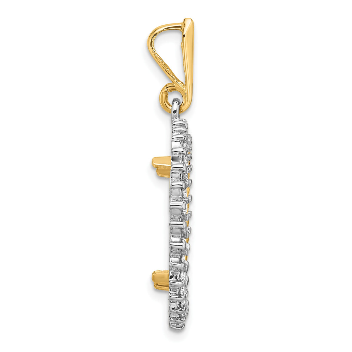 18 mm 14k Multi-Tone Gold coin bezel pendant for Canadian 10¢ Dime — alternate view
