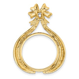 18 mm 14k Multi-Tone Gold coin bezel pendant for Canadian 10¢ Dime — additional image