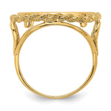 18 mm 14k Yellow Gold coin bezel ring for Canadian 10¢ Dime — alternate view