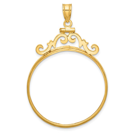 32 mm 14k Yellow Gold coin bezel for Chinese ¥500 Panda