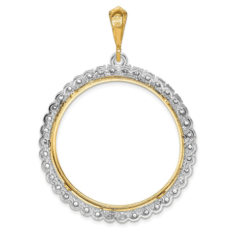 32 mm 14k Multi-Tone Gold coin bezel for Chinese ¥500 Panda — additional image