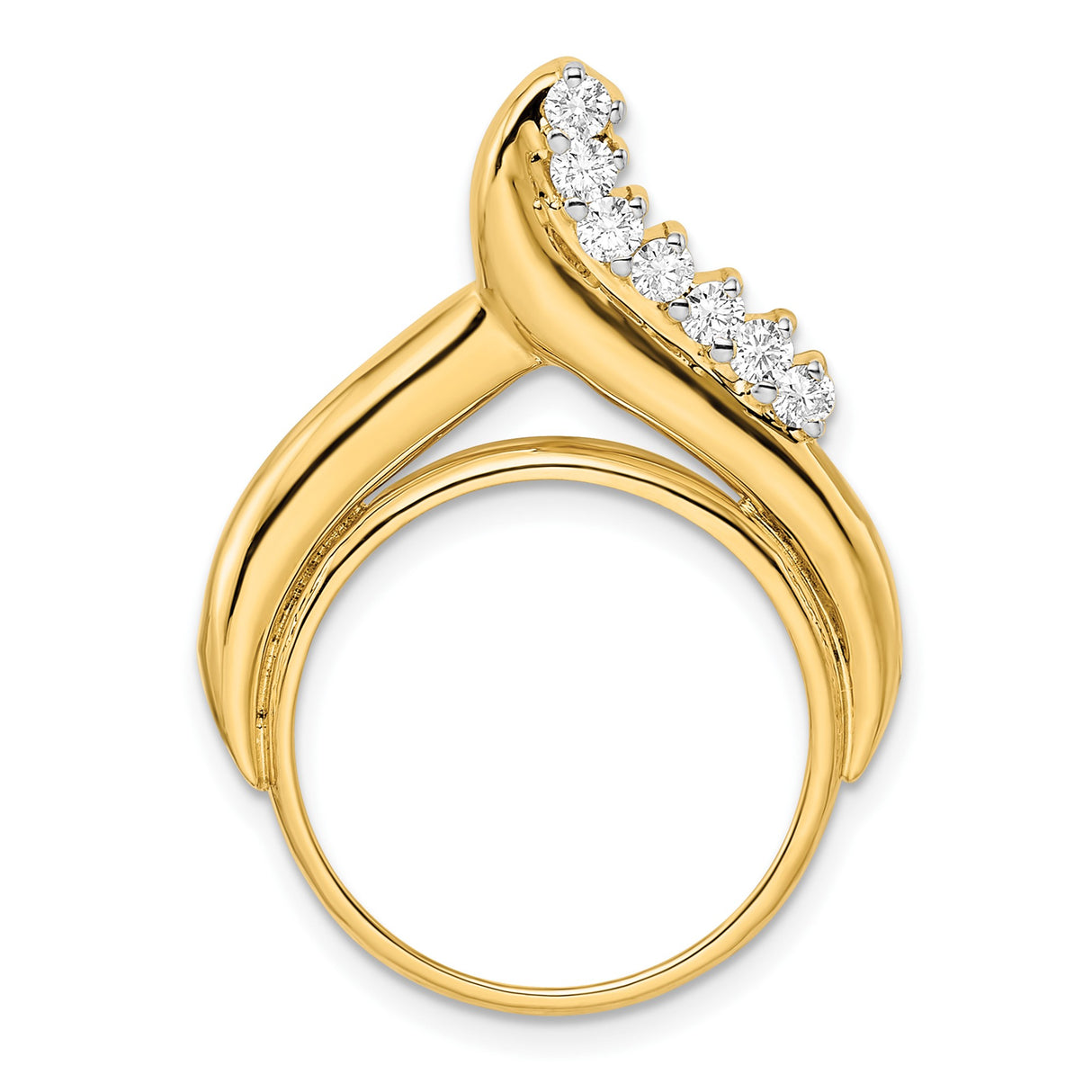 18 mm 14k Yellow Gold coin bezel for Chinese ¥20 Panda