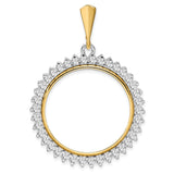 27 mm 14k Multi-Tone Gold coin bezel for Chinese ¥100 Panda