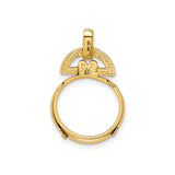 14 mm 14k Yellow Gold coin bezel for Chinese ¥10 Panda — additional image