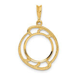 14 mm 14k Yellow Gold coin bezel for Chinese ¥10 Panda — additional image