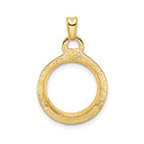 14 mm 14k Yellow Gold coin bezel for Chinese ¥10 Panda — additional image
