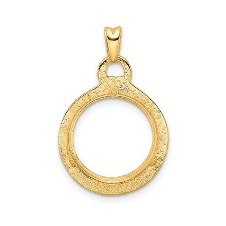 14 mm 14k Yellow Gold coin bezel for Chinese ¥10 Panda — additional image