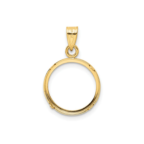 14 mm 14k Yellow Gold coin bezel for Chinese ¥10 Panda — additional image