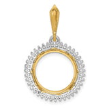 14 mm 14k Multi-Tone Gold coin bezel for Chinese ¥10 Panda — additional image