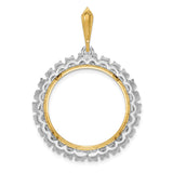 22 mm 14k Multi-Tone Gold coin bezel for Chinese ¥50 Panda — additional image