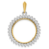 22 mm 14k Multi-Tone Gold coin bezel for Chinese ¥50 Panda